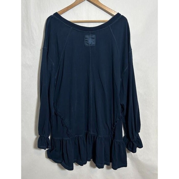 Free People FP Movement Spring Forward Tunic Sweater Dress XL Blue Embroidered - Picture 3 of 9